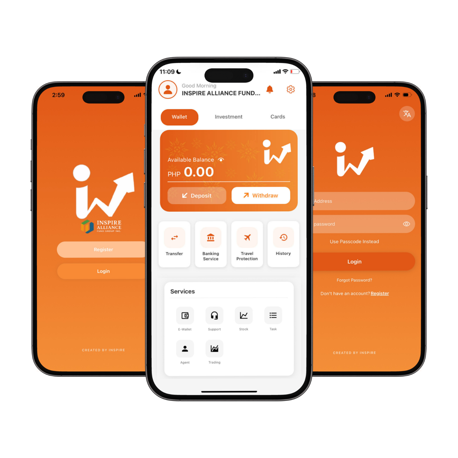 Inspire Wallet mobile app